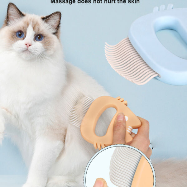 Soft Teeth Cat Deshedding Comb & Massage Brush for Kittens and Puppies - Image 5