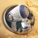 Electric Space-Themed Gatling Bubble Gun for Kids