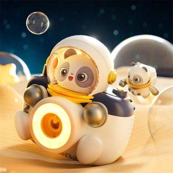 Astronaut-Themed Bubble Camera: Automatic Electric Bubble Blower for Kids