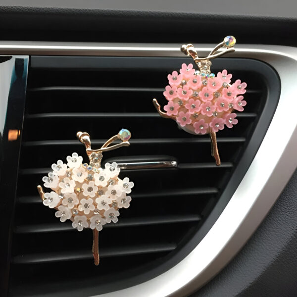 Ballet Girl Car Air Freshener Clip - Elegant Car Vent Perfume Diffuser Decor