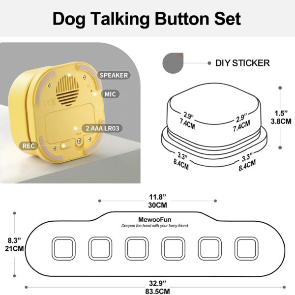 Dog Talking Buttons Training Set - 6 Pack Communication Starter Kit - Image 6