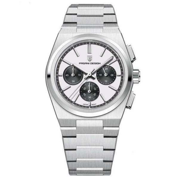 Quartz Sports Waterproof Watch with Sapphire Crystal & Stainless Steel Strap