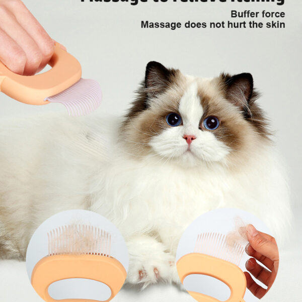 Soft Teeth Cat Deshedding Comb & Massage Brush for Kittens and Puppies - Image 3