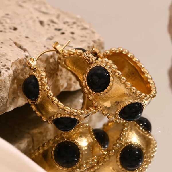 Mosaic Agate Stud Earrings