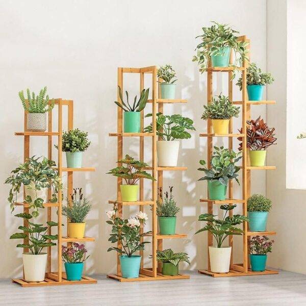 Bamboo Multi-Tier Plant Stand