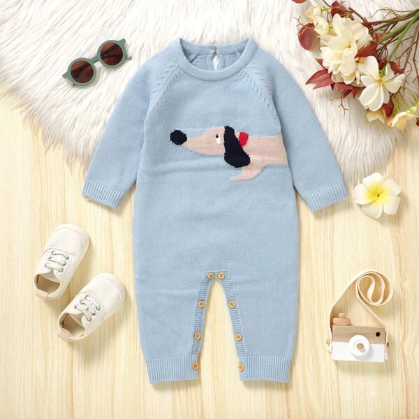 Cozy Autumn Long Sleeve Baby Romper