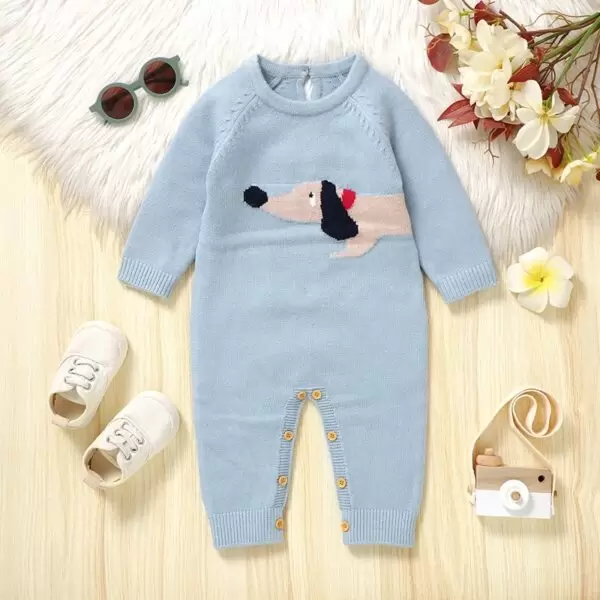 Cozy Autumn Long Sleeve Baby Romper