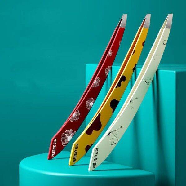 Precision Stainless Steel Eyebrow Tweezer for Fine Hair Removal