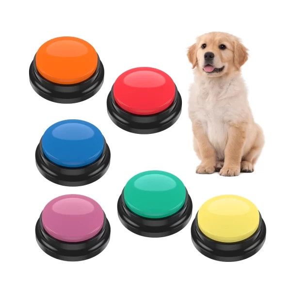 Interactive Recordable Dog Toy with Talking Buttons