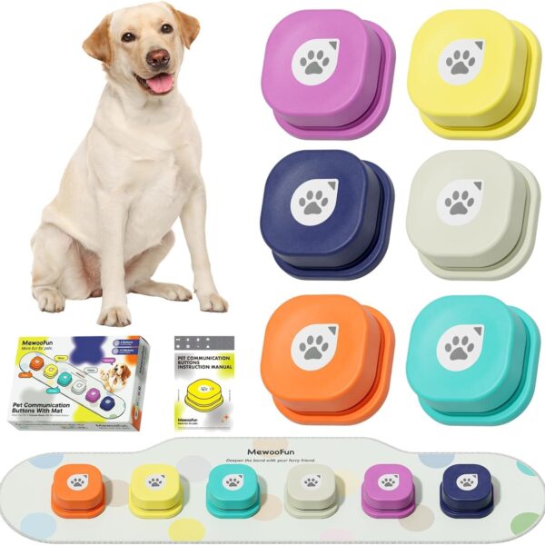 Dog Talking Buttons Training Set - 6 Pack Communication Starter Kit - Image 5