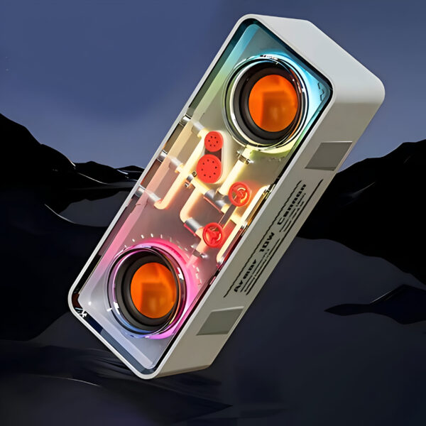 Punk Style LED TWS Bluetooth Speaker with Bass Vibro-Sound & Transparent Design