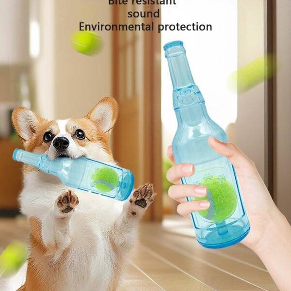 Floating Rubber Tennis Bottle Dog Toy – Stress Reliever & Bite Resistant - Image 4