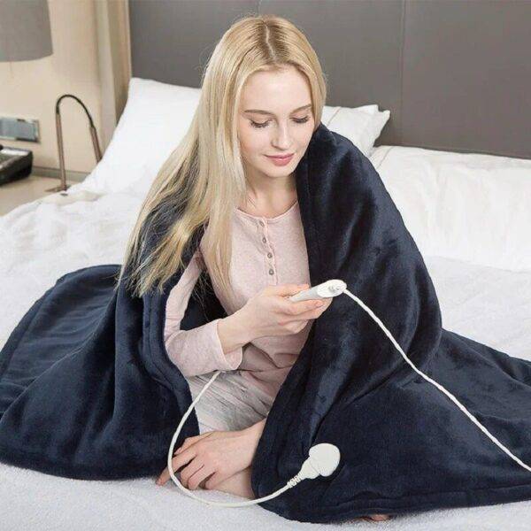 Luxury King Size Flannel & Sherpa Heated Blanket