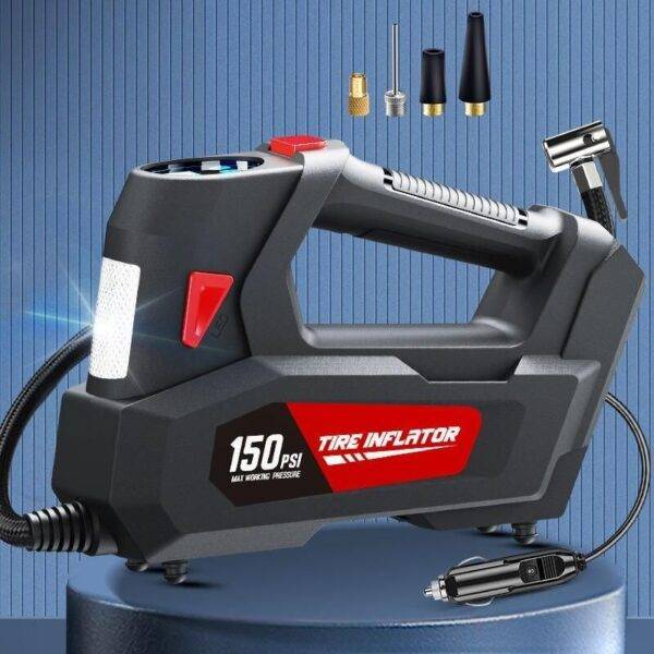 120W Portable Handheld Car Tire Inflator Pump with LED Light and Digital Display