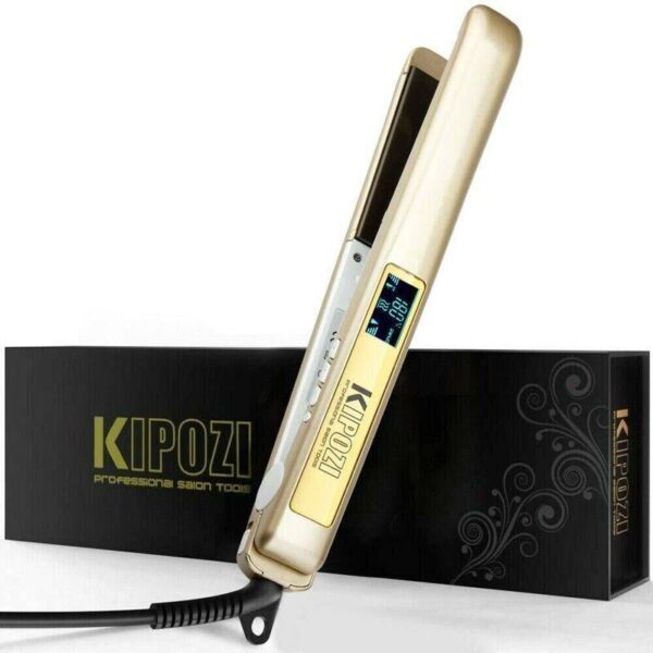 Professional Titanium Plate Flat Iron with LCD Digital Screen