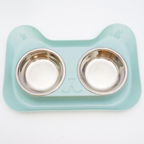Double Pet Bowls for Dogs and Cats – Stainless Steel Feeding Dish