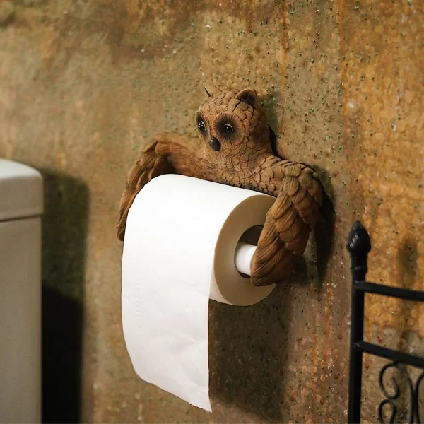 Owl Shape Wall Mounted Roll Paper Holder