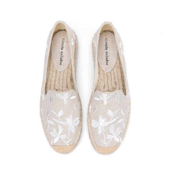 High-Quality Women's Espadrilles in Blue and Beige