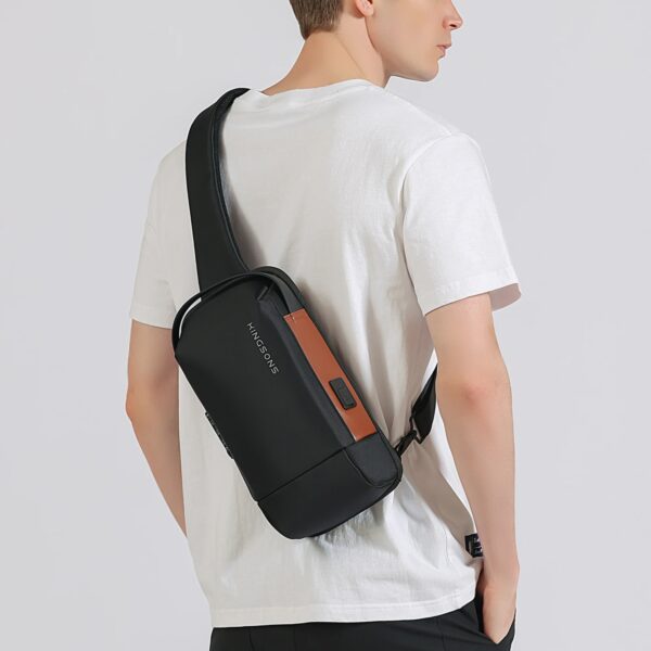 Anti-Theft Crossbody Chest Bag with Password Lock for Men