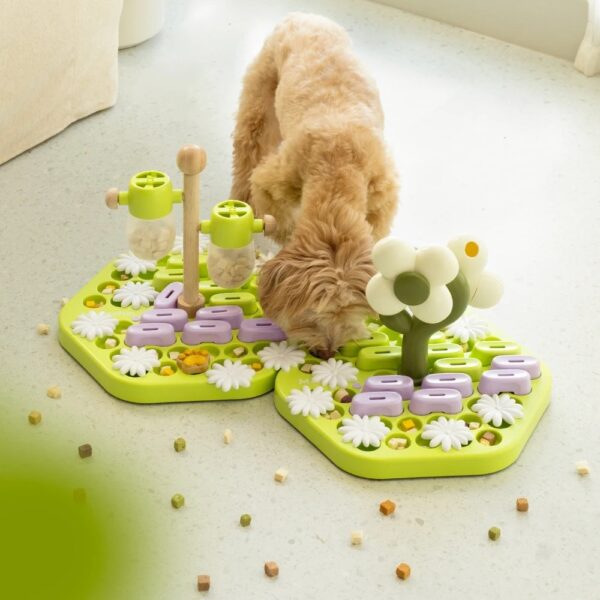 Interactive Puzzle Slow Feeder Bowl - IQ Boosting Food Dispenser for Dogs