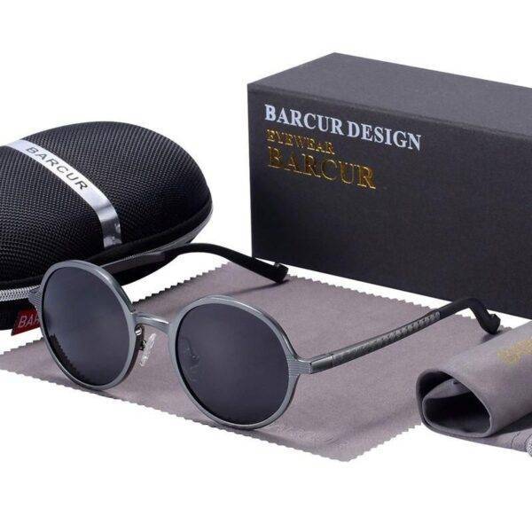 Lightweight Male Round Sunglasses