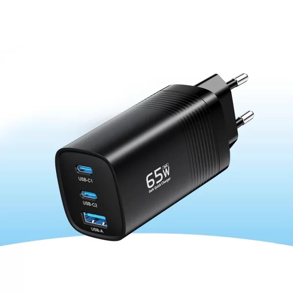 65W GaN USB Type-C Charger PPS PD QC4.0 Quick Charge for MacBook, iPad, iPhone, Samsung