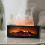 Colorful Flame Aroma Diffuser with Auto-Off, Timer & Remote Control