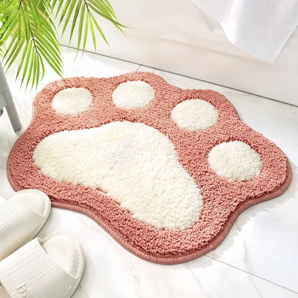Cartoon Foot Shape Absorbent Bath Mat