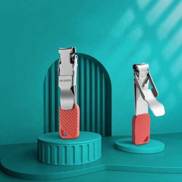 Compact Stainless Steel Foldable Nail Clippers with Keychain