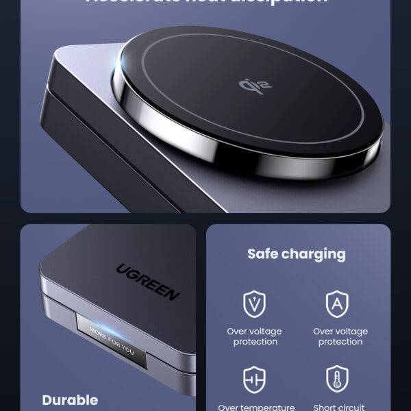 Qi2 20W Magnetic Wireless Charging Stand for iPhone 16 Pro Max & AirPods - Image 6