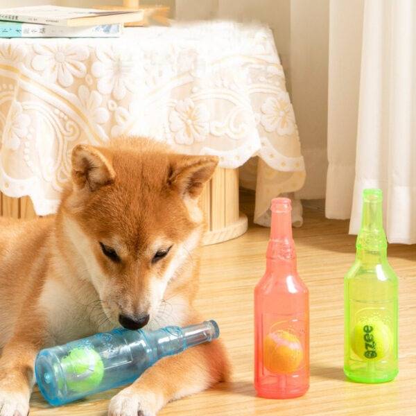 Floating Rubber Tennis Bottle Dog Toy – Stress Reliever & Bite Resistant - Image 3